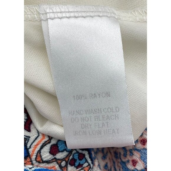 LuLus Estuary Orange Print Boho Maxi Dress Elastic Waist Side Slits Adj Ties SM - Picture 12 of 13